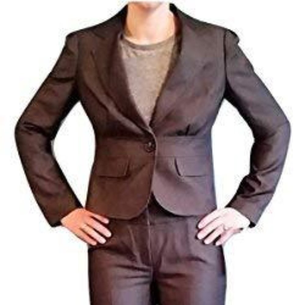 Nine West La Dolce Vita 2 Piece Pant Suit Gray